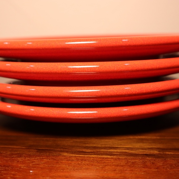 Vintage Waechtersbach Red West Germany Salad Plates - Set of 4 / 7.75" Across - Picture 6 of 6